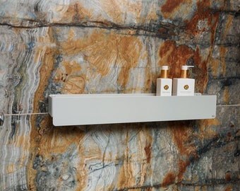 Gray modern shower shelf Sofia 2, bathroom shelves, mensola doccia,Duschregal, Minimalist Bathroom Accessories, Metal shelf,Organizer