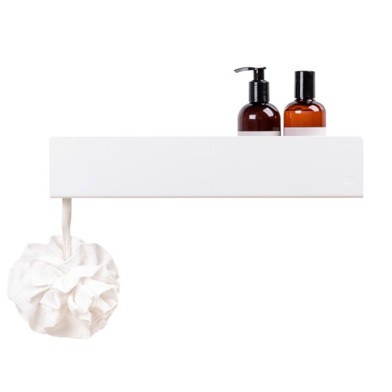 White Modern Shower Shelf , Bathroom Sfelf, Floating Shelf