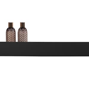 Black modern stylish elegant shower shelf Monza 48cm, GOLD LABEL