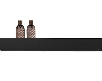 Black modern stylish elegant shower shelf Monza 48cm, GOLD LABEL