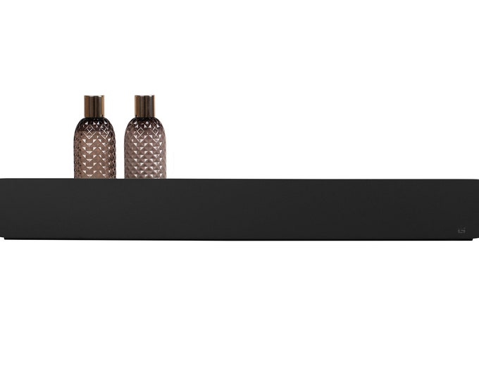 Black modern stylish elegant shower shelf Monza 48cm, GOLD LABEL