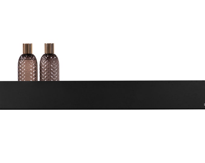 Black modern stylish elegant shower shelf Pescara 40cm, GOLD LABEL