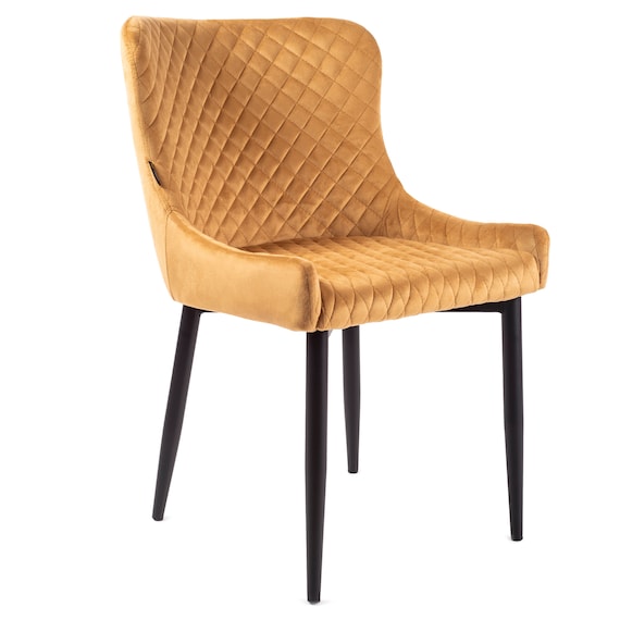 Mustard upholstered dining sale chairs