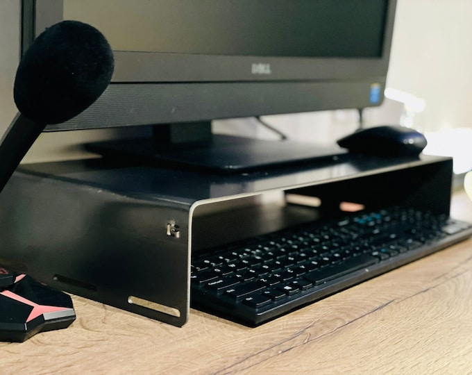 Steel monitor stand, desk stand, TV and computer stand, desktop organizer, office organizer, GOLD LABEL