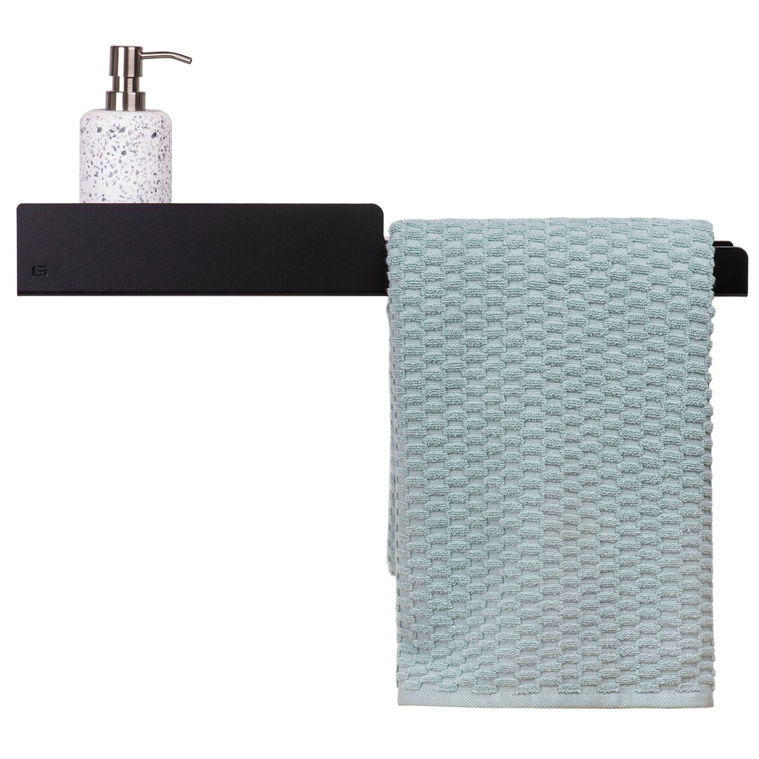 NAOMI Black Bathroom Shelf 60cm (24in) Bathtub Shelf, Bathroom ...