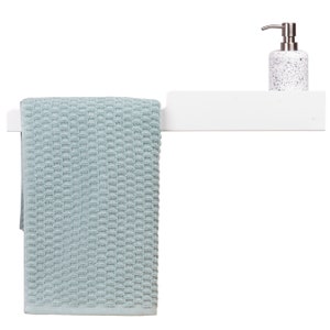 NAOMI witte badkamer metalen plank-linker badkamerplanken, doucheplank, badkameraccessoires, minimalistische doucheplank, metalen plank, GOUDEN LABEL
