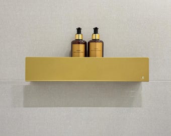 Metal Shower Shelf Bathroom accessories holder, hanging shelf wall mounted ISLA Glossy Gold 20//30/40/60cm Loft style