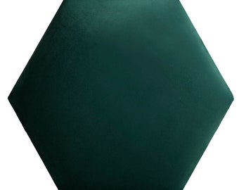 Upholstered Wall Panel Hexagon Honeycomb 30x26 cm (12x10 inches) Various Colors Wall decor, GOLD LABEL