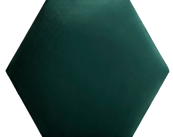 Upholstered Wall Panel Hexagon Honeycomb 30x26 cm (12x10 inches) Various Colors Wall decor, GOLD LABEL