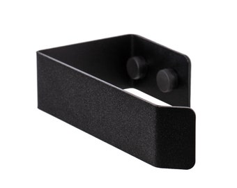 Toilet Paper Leo holder powdered steel black, GOLD LABEL