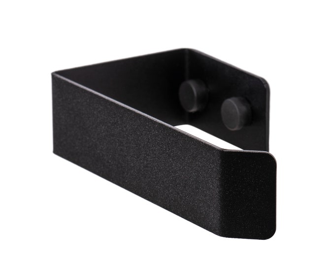 Toilet Paper Leo holder powdered steel black, GOLD LABEL
