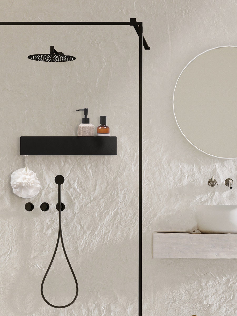 White Shower Shelf Isla 90 Cm Long Bathroom Shelves, Shower Shelf