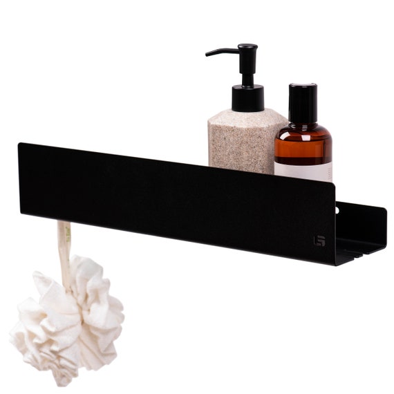 Modern black shower shelf ISLA 30 cm, mensola doccia, Duschregal 70cm, Regal aus Metall