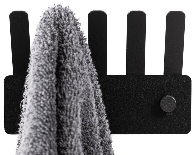 Henry black metal towel rail, Metal bathroom accessories, Metal bathroom accessories, Accessories for the bathroom, Towel rail, GOLD LABEL