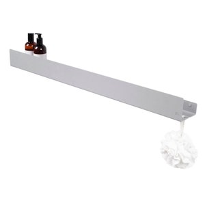 Gray modern shower shelf ISLA, bathroom shelves, shower shelf, Minimalist Bathroom Accessories, Minimalist Shower Shelf, GOLD LABEL