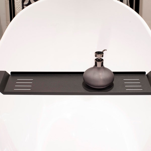 Modern zwart badkuipblad Zoe, design badblad, Loft zwart badkuipblad, hoge kwaliteit, badkamer, GOLD LABEL