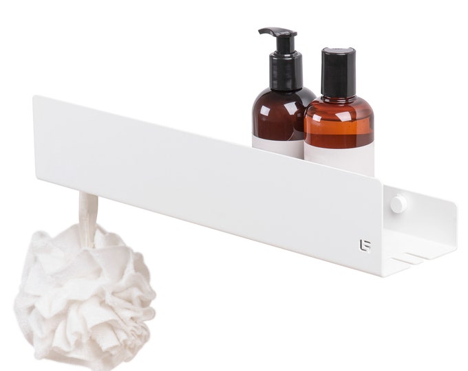 White Shower Shelf 70cm (27.56in) ISLA, White Shower Shelf 70cm (27.56in), bathroom accessories, bathroom accessories, bathroom, GOLD LABEL