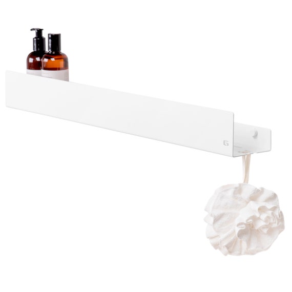 White Shower Shelf Isla 90 Cm Long Bathroom Shelves, Shower Shelf