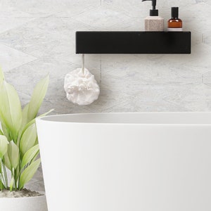 Modern black shower shelf ISLA 30 cm, mensola doccia, Duschregal, Regal aus Metall, bathroom