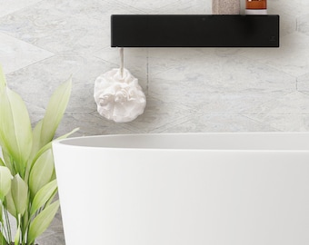 Modern black shower shelf ISLA 30 cm, mensola doccia, Duschregal, Regal aus Metall, bathroom