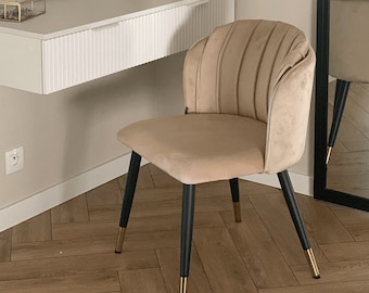 Moderner gepolsterter Stuhl – MODENA, Glamour-Esszimmerstühle, GOLD LABEL