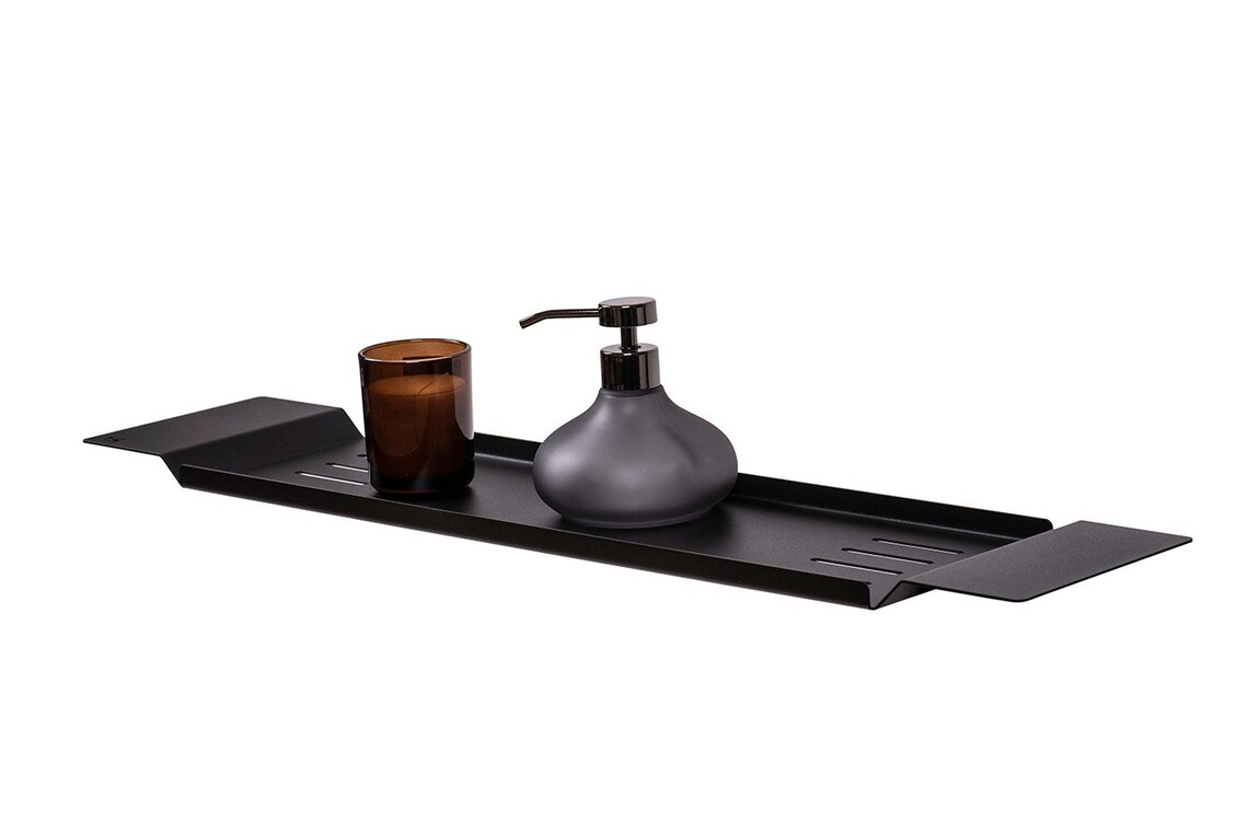 Modern Black Bathtub Tray Zoe, Design Bath Tray, Loft Black Bathtub