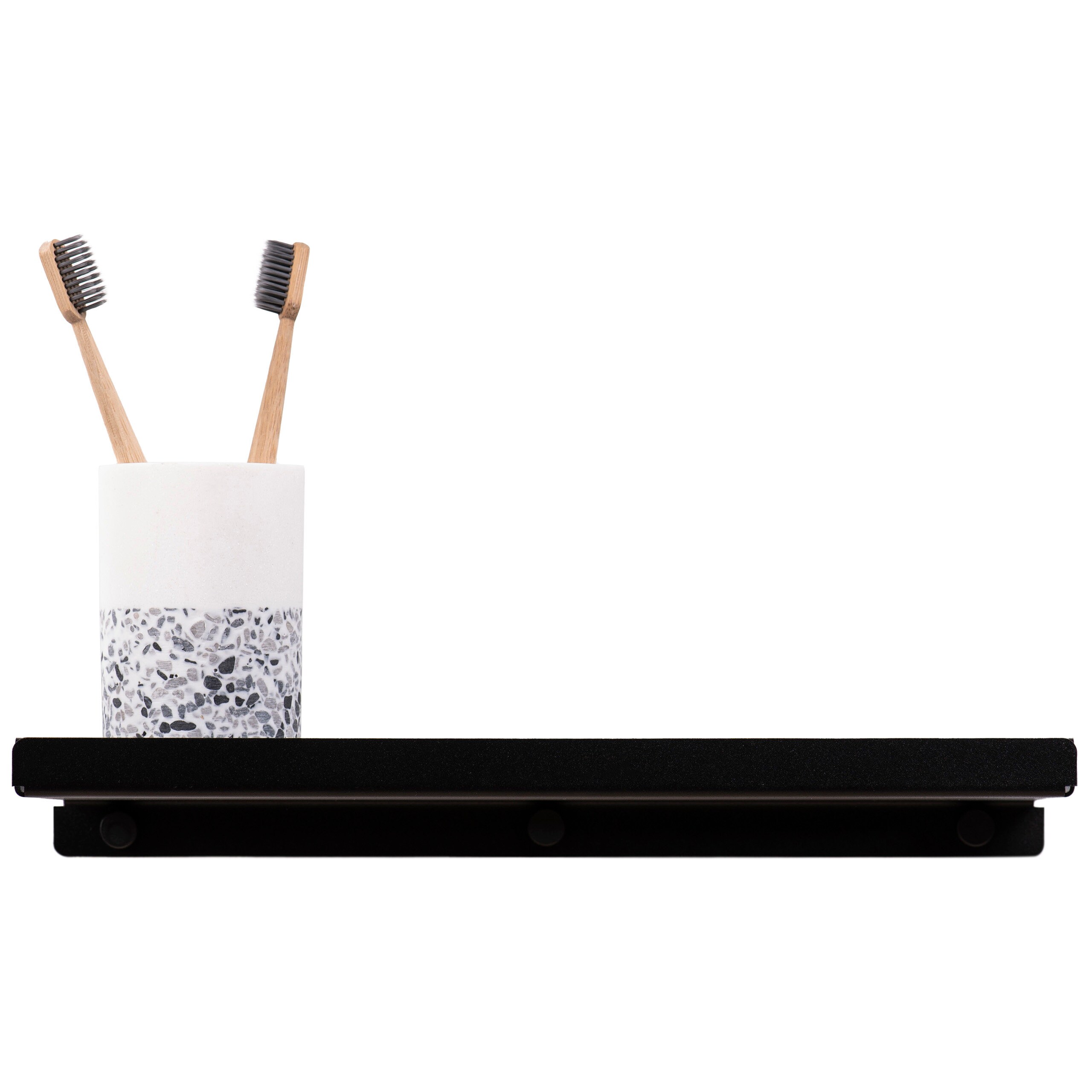 Modern black shower shelf ISLA 30 cm, mensola doccia, Duschregal 70cm