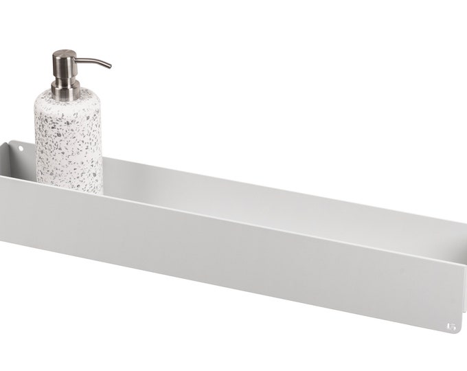 Light Gray modern shower shelf Sofia, bathroom shelves, mensola doccia, Duschregal, Minimalist Bathroom Accessories, Metal shelf, Organizer