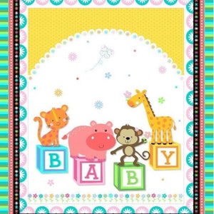 Baby Quilt Kit, Baby fabric panel, Baby Gift, Fabric panel for quilting, Fabric panels for baby quilt, fabric panels for baby, Panels, gift