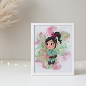 Wreck It Ralph Vanellope von Schweetz Christmas Wall Print / Wreck-it Ralph Christmas Art / Vanellope von Schweetz Christmas / Digital Art