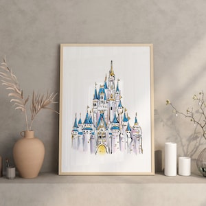 Magic Kingdom Castle / Mickey's Castle / Magic Kingdom Park Poster / Printable Art / Magic Kingdom Decor / Magic Kingdom Castle Art Print