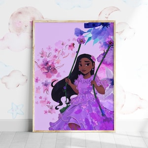 Isabela Madrigal Encanto Wall Art / Encanto Wall Print / Girls Nursery Decor / Girls Bedroom Poster/Print/Wall Art / DIGITAL DOWNLOAD