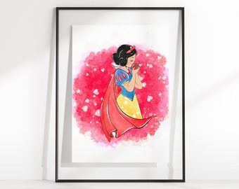 Snow White Wall Print / Snow White Inspired Wall Art / Snow White 2024 Home Decor / Snow White Digital Download / Snow White Movie Bedroom