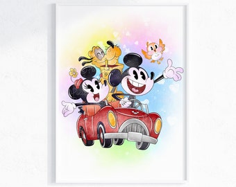 ミッキー＆ミニー ランナウェイ レールウェイ「Nothing Can Stop Us Now」インスピレーション ウォール アート / ミッキー ミニー ハリウッド スタジオ / ミッキーズ ミニー ランナウェイ レールウェイ