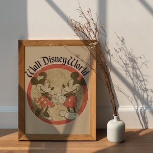 Walt Disney Mickey's Mellerdrammer Custom Framed Poster 