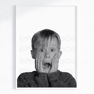 Home Alone Kevin McCallister Christmas Wall Print / Kevin McCallister Scream / Home Alone Lost In New York / Harry & Marv Home Alone Print