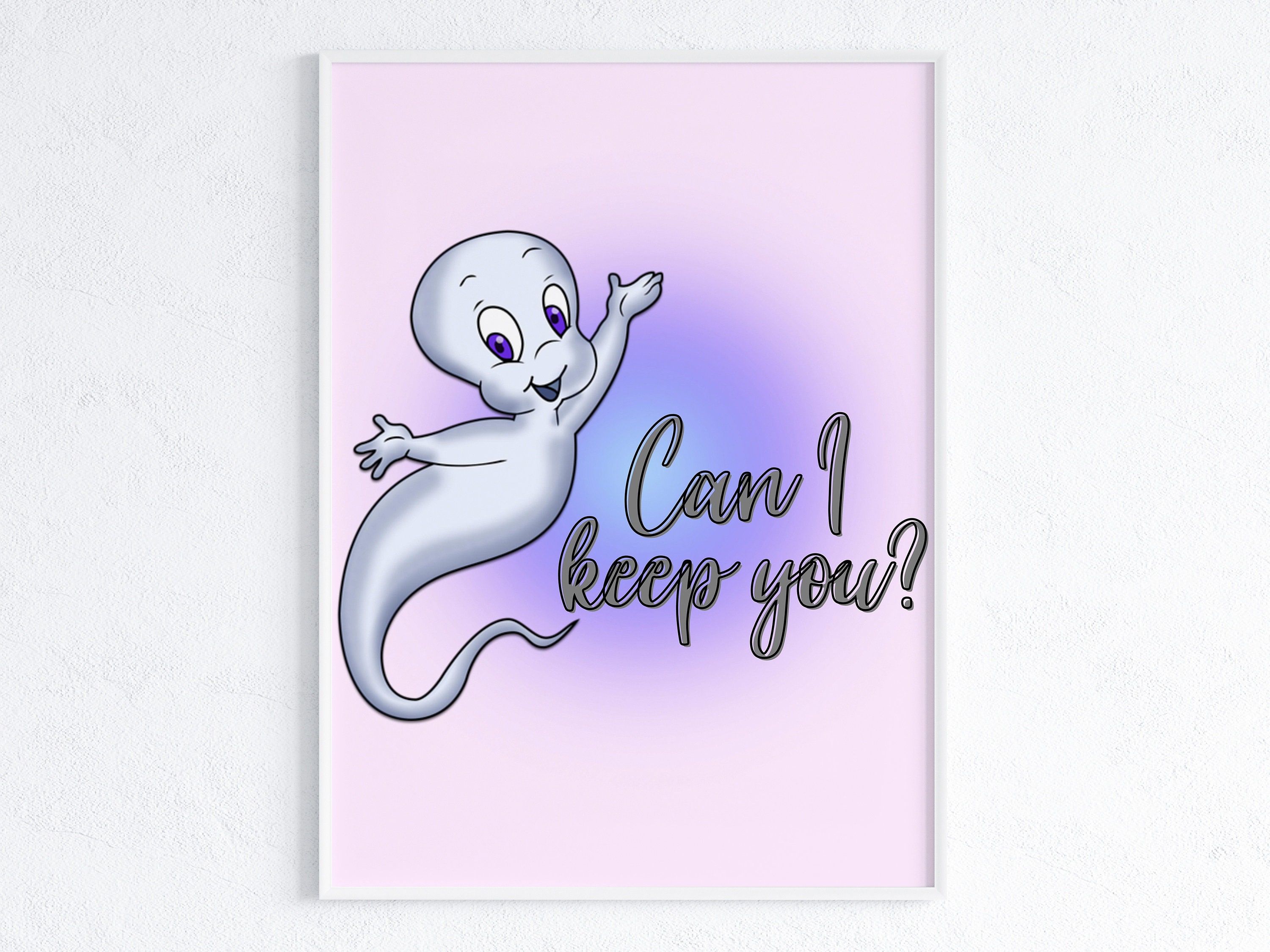 Halloween Casper Movie can I Keep You Quote Wall Art / Halloween
