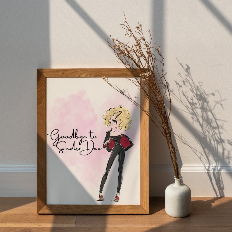 Goodbye to Sandra Dee Wall Print / Grease Movie / Olivia Newton John