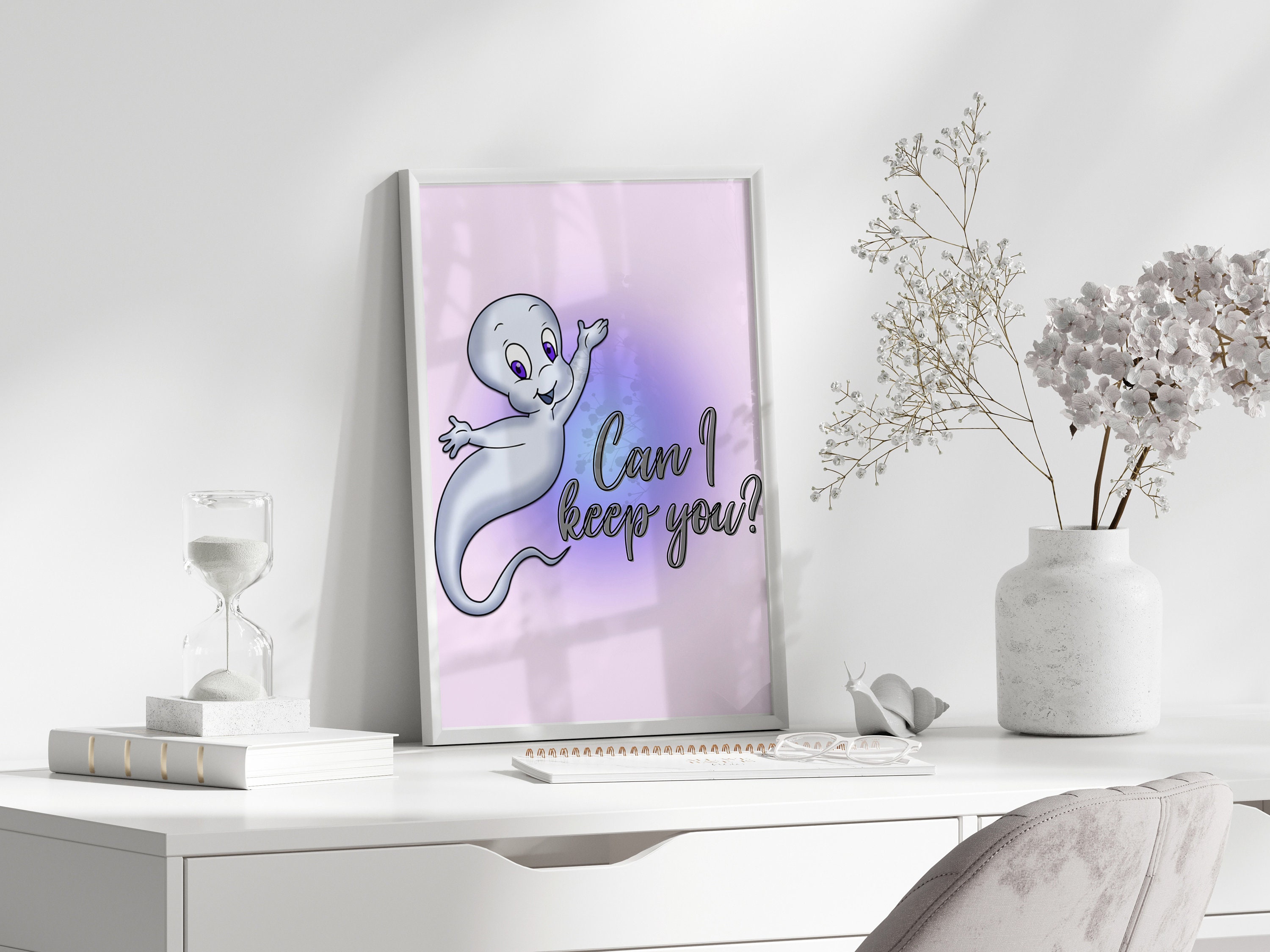 Halloween Casper Movie can I Keep You Quote Wall Art / Halloween