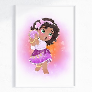 Toddler Esmeralda The Hunchback of Notre Dame Wall Print / The Hunchback of Notre Dame Esmeralda / The Hunchback of Notre Dame Home Decor