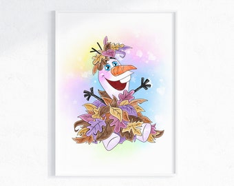 Olaf様♡ありがとうございます♡ Illustration of Christmas Olaf Cute Smiling Olaf with, Generative
