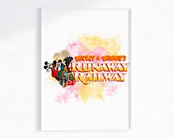 ミッキー＆ミニー ランナウェイ レールウェイ「Nothing Can Stop Us Now」インスピレーション ウォール アート / ミッキー ミニー ハリウッド スタジオ / ミッキーズ ミニー ランナウェイ レールウェイ