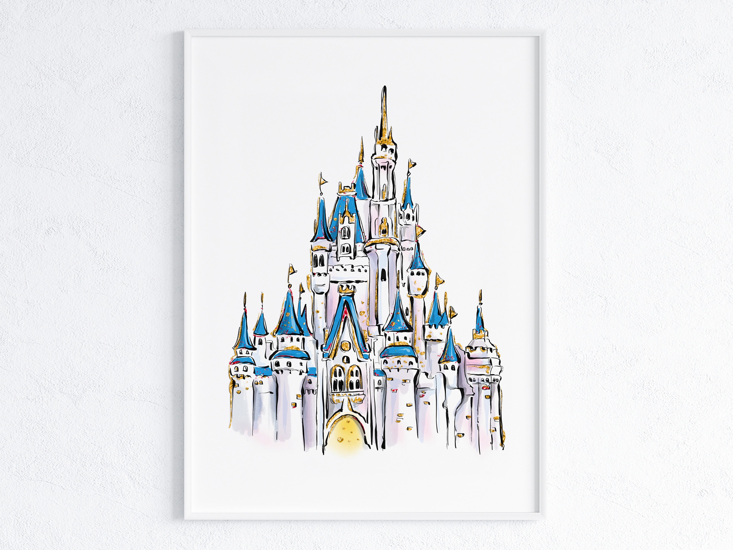 Magic Kingdom Castle / Mickey's Castle / Magic Kingdom Park Poster ...