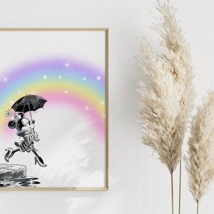 Minnie Rainbow Wall Art / Don't Rain On My Parade / Minnie Wall Print / Minnie Decor / Rainbow Minnie Art / DESCARGA DIGITAL