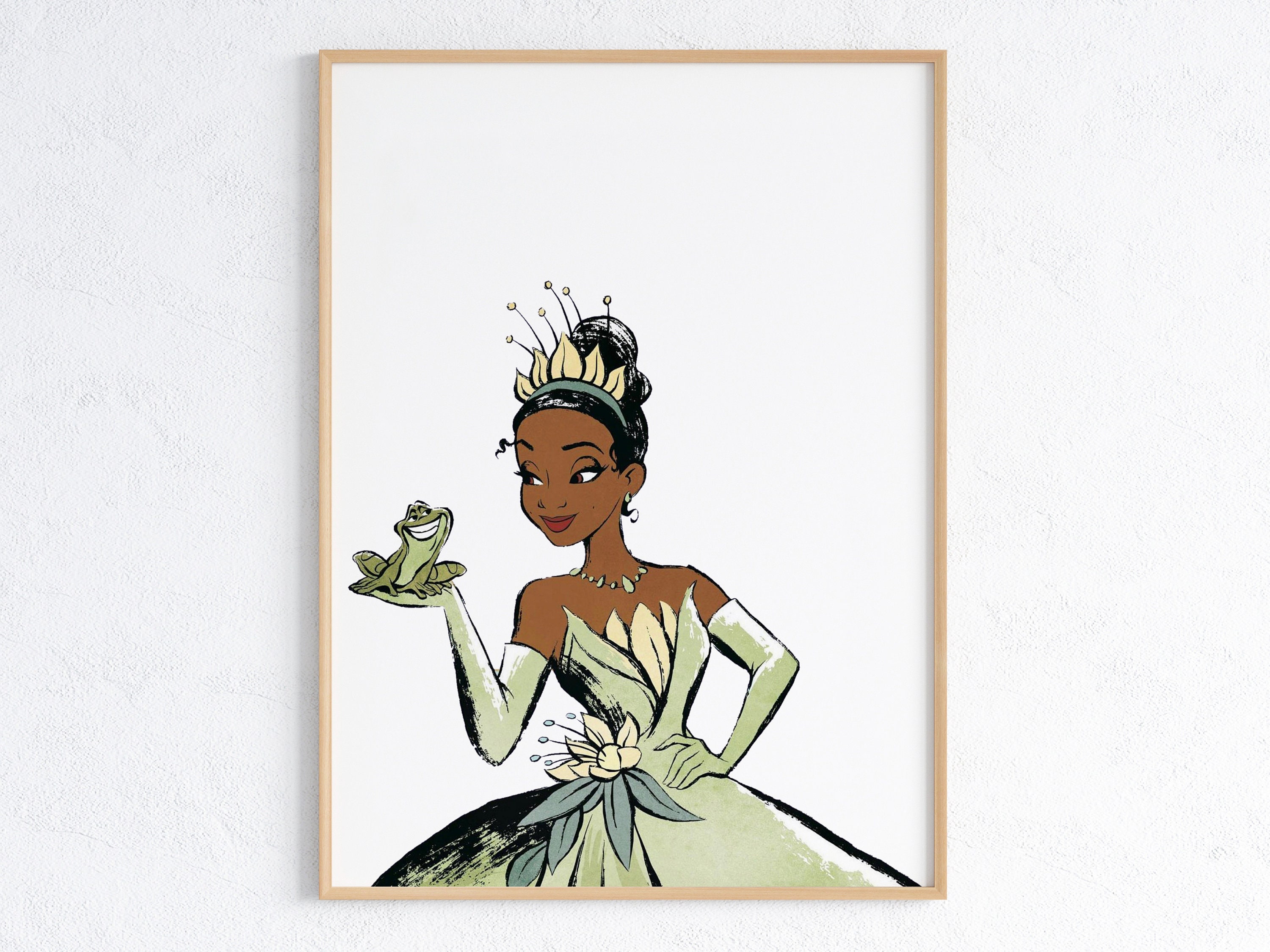 Princess Tiana Wall Art / Princess & the Frog Printable Wall Etsy