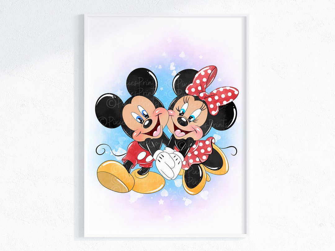 Minnie Mickey Wall Print / Minnie Mickey Home Wall Art / Minnie Mickey