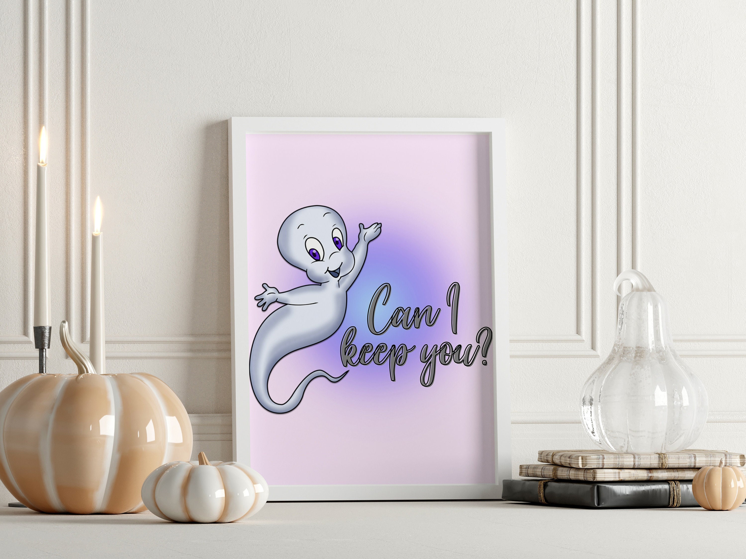 Halloween Casper Movie can I Keep You Quote Wall Art / Halloween