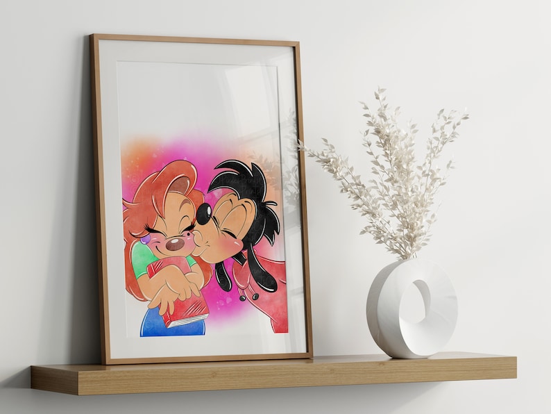 A Goofy Movie Max & Roxanne Wall Print / Max Roxanne Goofy Movie Home ...