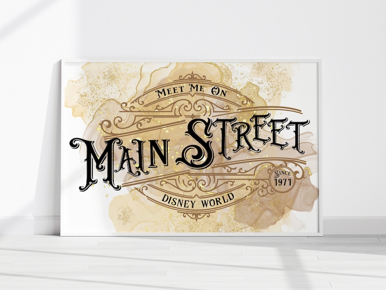 Main Street meet Me on Main Street Wall Print / Magic Kingdom Main St