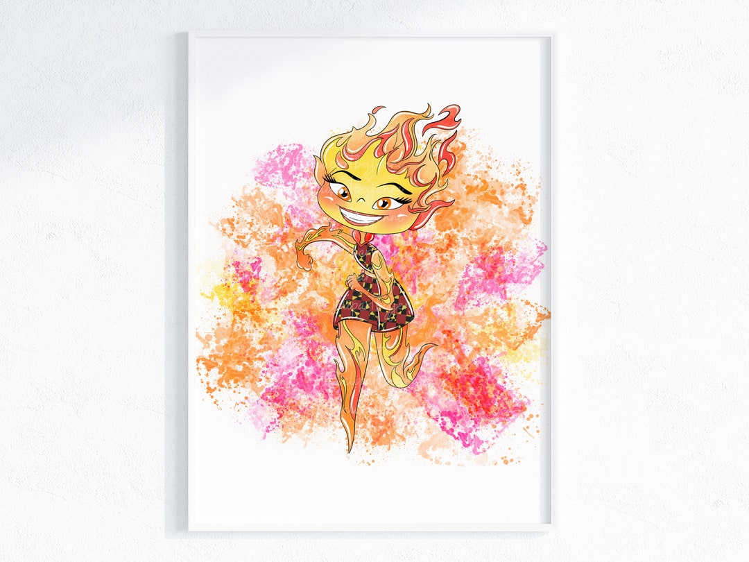 Elemental Ember Wall Print / Elemental Ember Wall Art / Elemental Ember Decor / Elemental Ember
